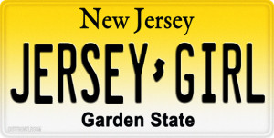 NJ JerseyGirl License Plate, NJ JerseyGirl License Tag