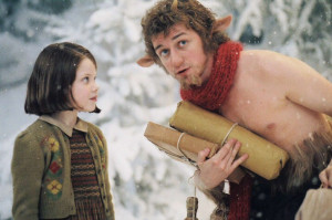 Lucy and Mr. Tumnus (James McAvoy) in Narnia