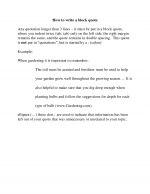 MLA Block Quote Examples