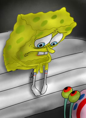 Spongebob Sad Quotes Sayings Friend Memories Tears Picture