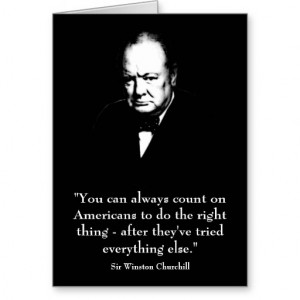Winston Churchill and Funny Quote Card