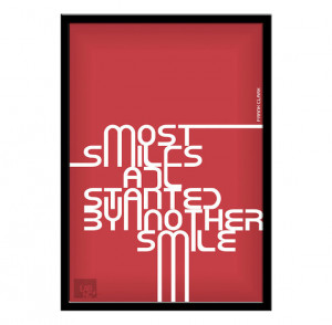 Frank Clark Smile Quote, Typography Print, Modern Design Art Poster ...