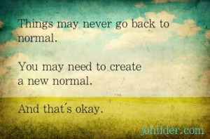 New normal is okay. johilder.com
