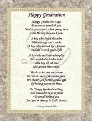 Graduation Poem For Son