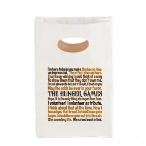 ... Gifts > Cinna Bags & Totes > Hunger Games Quotes Canvas Lunch Tote