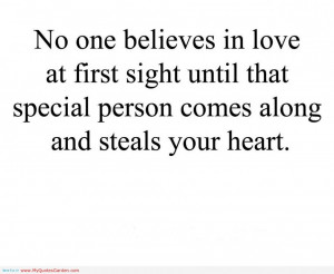No One Believe In Love At First Sight A Quote About Hating Love