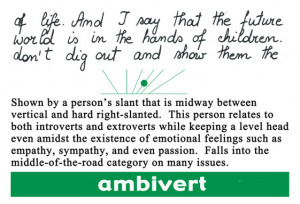 Day 1 – Slant in Handwriting