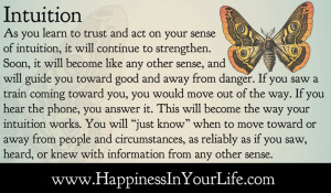 Trust Your Intuition Quotes As you learn to trust and act