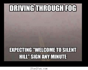 Driving through fog