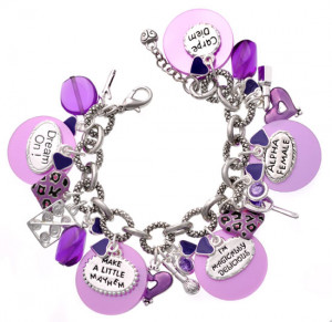 Purple Mayhem Diva Charm Bracelet