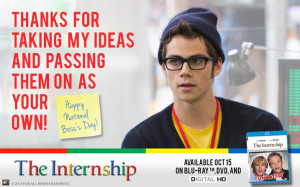 Happy National Boss’s Day with ‘The Internship’ on Blu-ray!