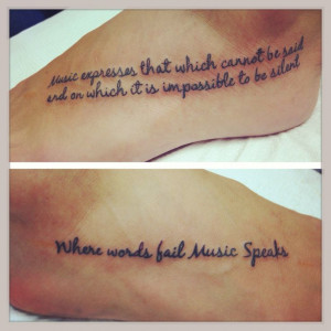 Music quote tattoos