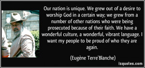 way; we grew from a number of other nations who were being prosecuted ...