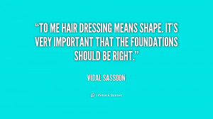 Vidal Sassoon Hair Cut