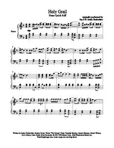 Holy Grail - Jay-Z ft. Justin Timberlake. Download free sheet music ...
