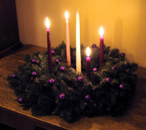 The Traditional Advent Wreath .