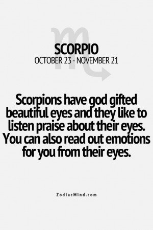 Scorpio's Eyes - Zodiac Mind - Your #1 source for Zodiac Facts