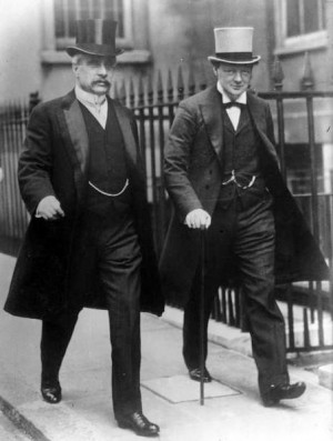 ministre canadien Robert Borden (1854-1937) et Winston Churchill ...