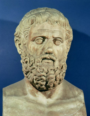 Sophocles bust of sophocles . by roman