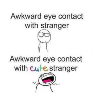 ... eye contact with cute stranger life quote Cute Love Quotes For Myspace