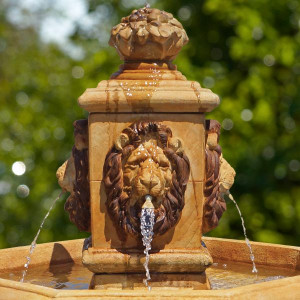 classical lion outdoor water fountain