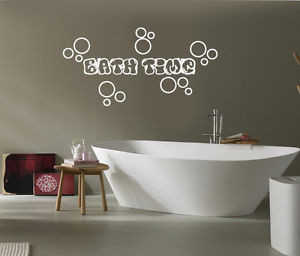 ... VINYL-STICKER-DECALS-Inspirational-Quote-Bath-Time-Soap-Bubbles-A1585
