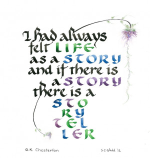 Chesterton quote--stories!