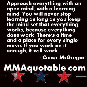 Conor McGregor on keeping an open mind