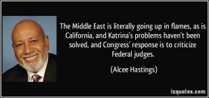 The Middle East is literally going up in flames, as is California, and ...