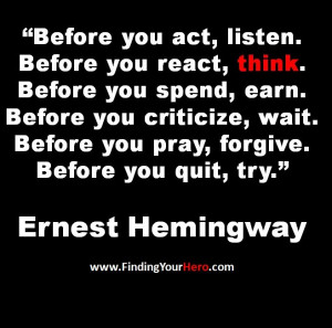 too late to start thinking and acting like a HERO. Stop criticizing ...