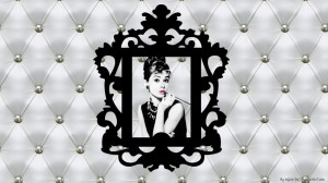 Audrey Hepburn chic and baroque wallpaper by mllebarbie03