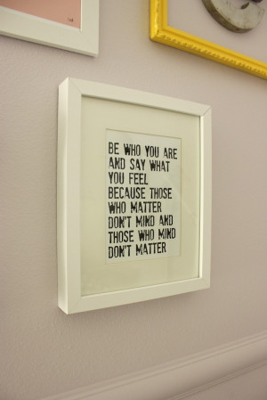 Framed quotes. I'll use pink paper and brown frames with some pretty ...