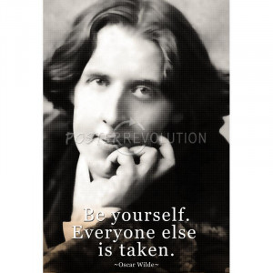Oscar Wilde Be Yourself Quote Poster - 13x19