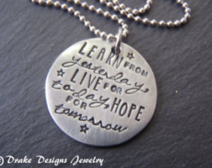 inspirational quote jewelry inspirational necklace graduation gift