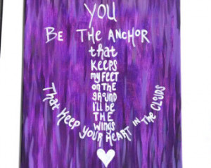 anchor canvas painting B each decor Mayday parade song Anchor quote ...