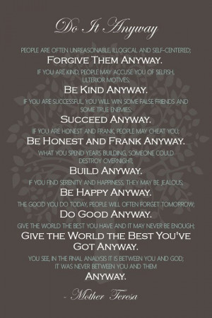 Home Wall Quotes Inspirational Art Mother Teresa Quote