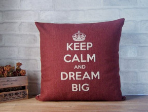 ... Keep Calm series pillow case -linen pillow with Keep Calm -quote