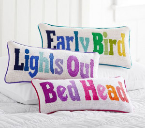 Sleep Sayings Needlepoint Pillows