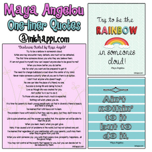 ... as free printables. First of a two part series of maya Angelou quotes