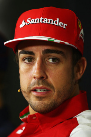 Fernando Alonso Fernando Alonso of Spain and Ferrari attends the