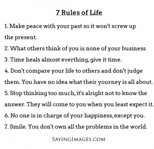Rules Of Life: Quote About Rules Of Life ~ Daily Inspiration
