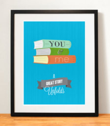You & Me Love Print, Valentine's gift, him and her storybook ...