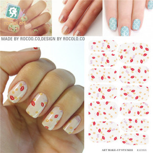 Nail Sticker Manicure Tools Supplies Red Lips Design Harajuku Nail Art