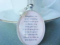 Daughter bridal pendant quote by SweetlySpokenJewelry, PINNERS, quotes ...