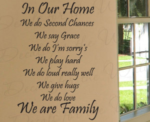 We Do Second Chances Love Family Wall Decal Quote 22