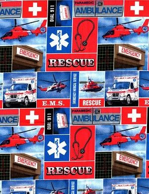 United States of America Emergency Medical Service EMS Cotton Fabric ...