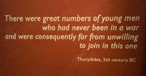 Quote from the Imperial War Musuem, London . In the corridor leading ...