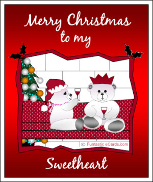 Romantic Christmas Card - e postcard with Christmas message with sexy ...