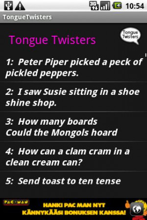 Tongue Twisters- screenshot