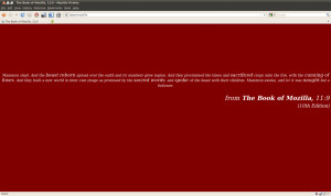 Quote from the Book of Mozilla